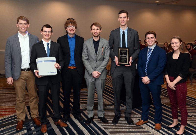 Student members of the winning Design Competition Team from Virginia Tech